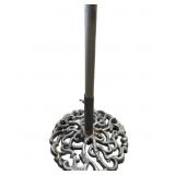 Cast Metal Umbrella Stand Base with Ornate Design