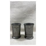 2 Vtg 19th century English pewter vessels