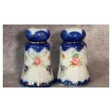 Antique Victorian-era Porcelain Salt and Pepper