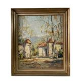 Signed Landscape Oil Painting On Board