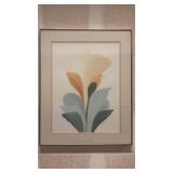 Signed Don Bowman Floral Abstract Watercolor Print