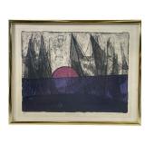 Signed Abstract artist proof framed