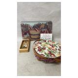 Home Decor, Cutting Board, Lidded Basket,