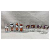 vintage Peanuts Halloween-themed drinking glasses