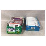 NFL Pro Set and Score Cards in Open Storage Boxes