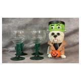 Set of 4 Libby Cactus Margarita Glasses, Cracker