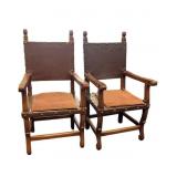 2 Spanish Colonial/Remaossamce Revival Armchairs