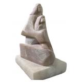 SIGNED NATIVE AMERICAN ALABASTER SCULPTURE