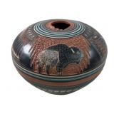 DOREEN LANSING & RODGER NELSON NAVAJO ETCHED POT