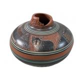 DOREEN LANGING & R. NELSON NAVAJO ETCHED POT