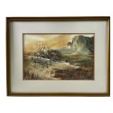 JAMES DARUM "SPIRIT MOUNTAIN" WATERCOLOR ON PAPER