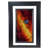 CHRIS DERUBEIS "MONARCH OF FLAME"  MIXED MEDIA