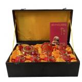 JINXIANGYU RED PORCELAIN DRAGON TEA SET