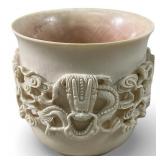 ANTIQUE CHINESE CARVED IVORY LIBATION CUP