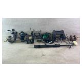 Assortment of fishing reels and line
