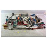 Assortment of screwdrivers and pliers