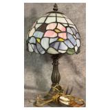 Vintage Tiffany Style Stained Glass Small Table