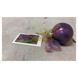 artisan hand-blown glass ornament made by Lara