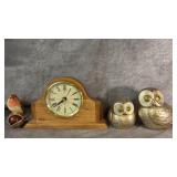 Vintage Mid-century Modernist Owl Figurines,