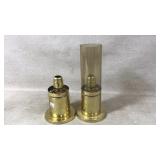 Brass and Glass Candle Holders