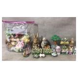 Easter Bunny Figurines and Decorative Lot