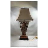 Leafwork traditional table lamp featuring a