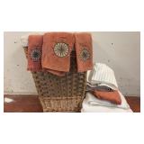 Hand-woven Rectangular Wicker Laundry Hamper,