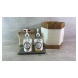 Assortment of bathroom accessories