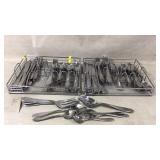 Cambridge Stainless China Flatware Set with Trays
