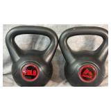 (2) RBX Fitness 20-pound Cement-filled Kettlebells