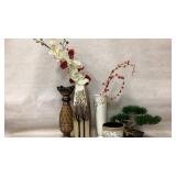 Bonsai Tree, Home Decor Vases, Faux Flowers
