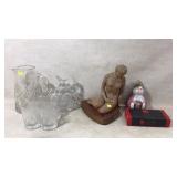 Glassware, Sculpture, and Holiday Decor