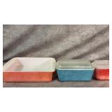 Vintage Pyrex, Turquoise & Red Refrigerator
