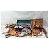 Leather Craft Supplies and Tools Lot