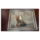 Original antique Rudolf Priebe oil on canvas