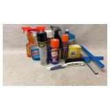 Cleaning Supplies with Tools and Chemicals