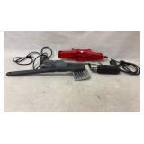 Power tools, car jack and a big brush