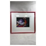 vintage framed artwork depicting a male clown