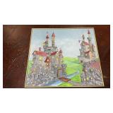 Vtg 1985 Linda hogan mixed-media 3D wall hanging