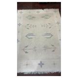 Large handmade wool dhurrie rug from India