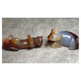 Hongshan Culture Small Carved Agate Amulets,
