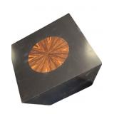 Large Modern Geometric Art Deco w Wood Inlay
