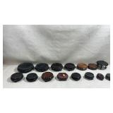 Vtg Chinese carved wood display stands