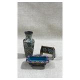 3 pieces of Vtg Chinese cloisonnï¿½ enamel pieces