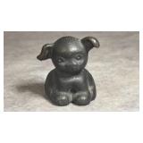 Antique Miniature Cast Iron Puppy Dog Paperweight
