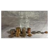 Misc. Coins, Pennies, Quarters, Half Dollars,