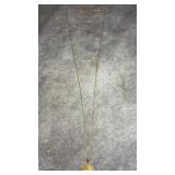 Vintage 24K Yellow Gold Corvette Logo Necklace