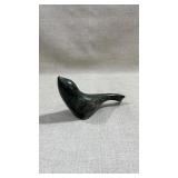 Vtg artist signed green stone hand carved Inuit