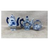 Canton Collection Miniature Teapots