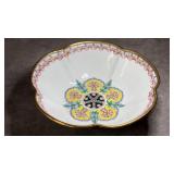 Antique Copper Enamel Medium Sized Bowl, Pastel